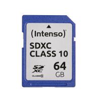 Intenso 3411490 - 64 GB - SDXC - Class 10 - 25 MB/s - Shock resistant - Temperature proof - X-ray proof - Black