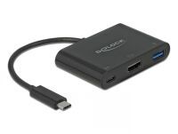 Delock 64091 - USB 3.2 Gen 1 (3.1 Gen 1) Type-C - HDMI - USB 3.2 Gen 1 (3.1 Gen 1) Type-A - USB 3.2 Gen 1 (3.1 Gen 1) Type-C - 3840 x 2160 pixels - Black - Plastic - 60 W