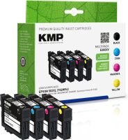 KMP E196XV Multipack BK/C/M/Y kompatibel mit Epson T 02W6 Druckerpatronen