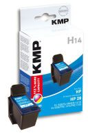 KMP H14 Tintenpatrone color kompatibel mit HP C 8728 AE Druckerpatronen