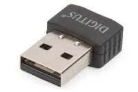 DIGITUS WLAN USB-Adapter 600Mbps Tiny Size  schwarz 11ac (DN-70565)