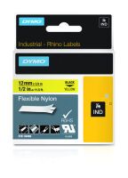 Dymo Rhino Band IND, Nylon 12 mm x 3,5 m schwarz auf gelb Zubehör Beschriftungsgeräte