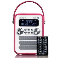 Lenco DAB+ Radio portable Akku BT PDR-051 Pink/White