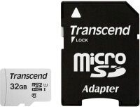 Transcend microSDHC 300S-A  32GB Class 10 UHS-I U1 microSD