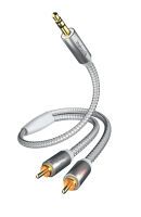 in-akustik Premium Audio Kabel 3,5 mm Klinke - Cinch 5,0 m Kabel und Adapter -Audio/HiFi-