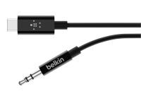 Belkin RockStar 3,5mm Aud./USB-C Kabel 1,8m schw.  F7U079bt06-BLK Kabel und Adapter -Audio/HiFi-