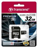 Transcend microSDHC         32GB Class 10 UHS-I 400x + SD Adapter microSD
