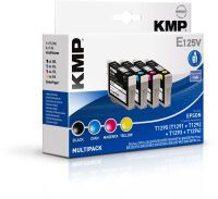 KMP E125V Multipack BK/C/M/Y kompatibel mit Epson T 129 Druckerpatronen