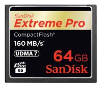 SanDisk Extreme Pro CF      64GB 160MB/s         SDCFXPS-064G-X46 Compact-Flash