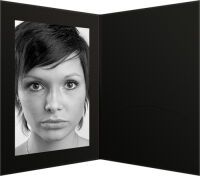 1x100 Daiber Portraitmappen m. Passepartout 13x18cm schwarz Passbild- und Portraitmappen