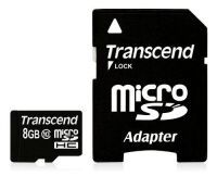 Transcend microSDHC          8GB Class 10 + SD-Adapter microSD