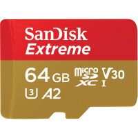 SanDisk microSDXC           64GB Extreme A2 C10 V30 UHS-I U3 microSD