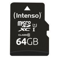 Intenso microSDXC Card      64GB Class 10 UHS-I Premium microSD