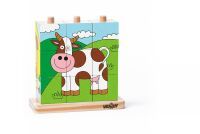 Woody Holz Tiere Puzzle 9 teilig