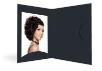 1x100 Daiber Passbildmappen Opti-Line  bis 7x10cm schwarz Passbild- und Portraitmappen