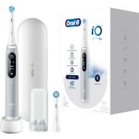 Oral-B iO 6 iO6 Elektrische Zahnbürste/Electric Toothbrush, Magnet-Technologie, 2 Aufsteckbürsten, 5 Putzmodi für Zahnpflege, Display & Reiseetui, Designed by Braun, grey opal