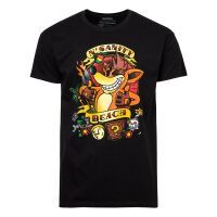 Crash Bandicoot T-Shirt \"Biker\" Black S Englisch