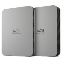 LaCie Mobile Drive (2022) - 1000 GB - 2.5" - 3.2 Gen 1 (3.1 Gen 1) - Silver