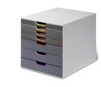 Durable Varicolor 7 - Gray - Multicolor - C4 - A4 - 7 drawer(s) - 280 mm - 35.6 cm