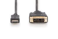 DIGITUS HDMI Adapterkabel Typ A-DVI 3m Full HD Kabel und Adapter -TV/Video-