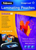 Fellowes ImageLast A3 80 Micron Laminating Pouch - 100 pack - Transparent - Plastic - A3 - 420 mm - 297 mm - 1 mm