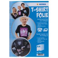 Herma T-Shirt Folie A4 f. dunkle + schwarze Textilien 10 Bl. 4527 Druckerpapier-Inkjet Blattware