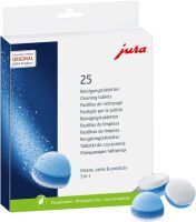 Jura 3in1 3-Phasen-Reinigungstabletten für Kaffeevollautomaten 25 Stk