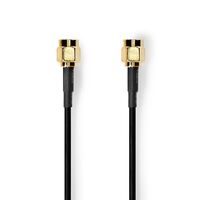 Nedis Antennenkabel / SMA-Stecker / SMA-Stecker / Vergoldet / 50 Ohm / Einzeln geschirmt / 1.00 m / Rund / PVC / Schwarz / Label