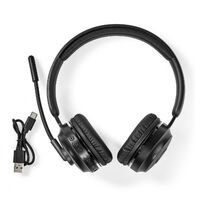 Nedis PC-Headset / Auf Ohr / Stereo / Bluetooth / Klappbarer Mikrofon / Schwarz