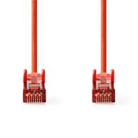 Nedis CAT6-Netzwerkkabel / RJ45 Stecker / RJ45 Stecker / S/FTP / 1.00 m / Rund / LSZH / Red / Label