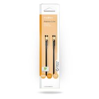 Nedis Antennenkabel / SMA-Stecker / SMA-Stecker / Vergoldet / 50 Ohm / Einzeln geschirmt / 1.00 m / Rund / PVC / Schwarz / Umschlag