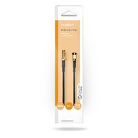 Nedis Antennenkabel / SMA-Stecker / SMA-Buchse / Vergoldet / 50 Ohm / Einzeln geschirmt / 1.00 m / Rund / PVC / Schwarz / Box