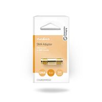 Nedis SMA Adapter / SMA-Buchse / SMA-Buchse / Vergoldet / 50 Ohm / Gerade / PVC / Gold / 2 Stück / Box