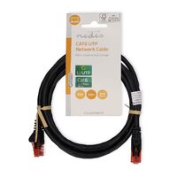 Nedis CAT6-Netzwerkkabel / RJ45 Stecker / RJ45 Stecker / U/UTP / 2.00 m / Rund / PVC / Schwarz / Label