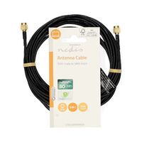 Nedis Antennenkabel / SMA-Stecker / SMA-Stecker / Vergoldet / 50 Ohm / Einzeln geschirmt / 5.00 m / Rund / PVC / Schwarz / Label