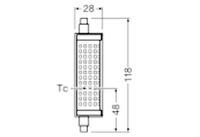 OSRAM LED Stab 18,2W R7S 2.452lm 118mm 2.700K