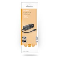 Nedis USB-Hub / 1x USB-C™ / 3x USB A Female / 5-Port port(s) / USB 3.2 Gen 1 / Stromversorgung über USB / 5 Gbps / SD & MicroSD