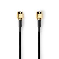 Nedis Antennenkabel / SMA-Stecker / SMA-Stecker / Vergoldet / 50 Ohm / Einzeln geschirmt / 2.00 m / Rund / PVC / Schwarz / Label