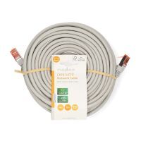 Nedis CAT6-Netzwerkkabel / RJ45 Stecker / RJ45 Stecker / SF/UTP / 15.0 m / Rund / PVC / Grau / Label
