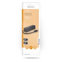 Nedis USB-Hub / USB-A Male / 3x USB A Female / 5-Port port(s) / USB 3.2 Gen 1 / Stromversorgung über USB / 5 Gbps / SD & MicroSD
