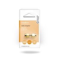 Nedis SMA Adapter / SMA-Stecker / SMA-Stecker / Vergoldet / 50 Ohm / Gerade / PVC / Gold / 2 Stück / Box