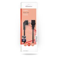 Nedis Stromkabel / Schutzkontaktstecker / IEC-320-C19 / Abgewinkelt / Gerade / Vernickelt / 2.00 m / Rund / PVC / Schwarz / Box