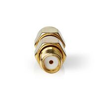 Nedis SMA Adapter / SMA-Stecker Reverse Polarity / SMA-Buchse / Vergoldet / 50 Ohm / Gerade / PVC / Gold / 2 Stück / Box