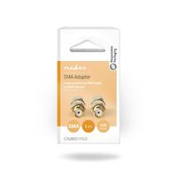 Nedis SMA Adapter / SMA-Stecker Reverse Polarity / SMA-Buchse / Vergoldet / 50 Ohm / Gerade / PVC / Gold / 2 Stück / Box