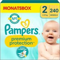 Pampers Premium Protection Größe 2, 240 Windeln, 4kg - 8kg