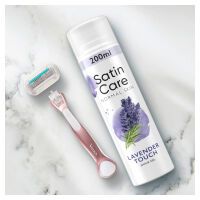 Gillette Satin Care Intimpflege Rasiergel Damen (200 ml), Gel Lavendel, Geschenk für Frauen 