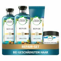 Herbal Essences Arganöl Haarpflege 4er Set, mit Repair Shampoo (2x 250 ml), Spülung (200 ml) und Haarmaske (250 ml), Feuchtigkeitsshampoo, Haarspülung Damen