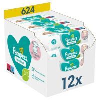 Pampers Sensitive Baby-Feuchttücher, 12 Packungen = 624 Feuchttücher 