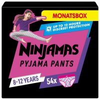 Ninjamas absorbierende Nachthöschen für Mädchen, 54 Pyjamahöschen, 8-12 Jahre, 27-43kg Monatsbox