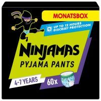Ninjamas Nachthöschen / Höschenwindeln für Jungs (17-30kg), 60 Pyjama Höschen, 4-7 Jahre, MONATSBOX